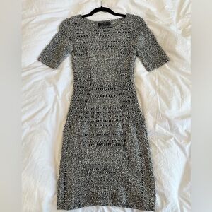 rag & bone black and white knee length dress size XS